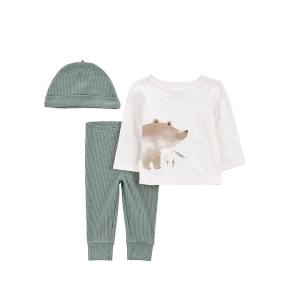 NWT Baby Carter's 3-Piece Bear Outfit Set Carter's Boy or Girl 6 Months
